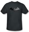 Batman T-Shirt - Arkham City Bat Logo Adult Charcoal Tee