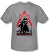 Batman T-Shirt - Arkham City Obey Order Adult Silver Tee