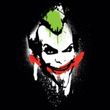 Batman T-Shirt - Arkham Joker Spraypaint Smile Adult Black Tee