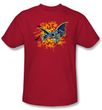 Batman T-Shirt - Bats Don't Scare Me Adult Red Tee