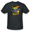 Batman T-Shirt - Bats Welcome Adult Charcoal Tee