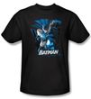 Batman T-Shirt - Blue and Gray Adult Black Tee