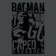 Batman T-Shirt - Caped Crusader Adult Charcoal Gray Tee