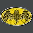 Batman T-Shirt - Celtic Shield Adult Charcoal Gray Tee
