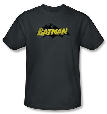 Batman T-Shirt - Classic Comic Logo Adult Black Tee