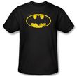 Batman T-Shirt - Classic Logo Distressed Adult Black Tee