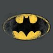 Batman T-Shirt - Destroyed Logo Adult Charcoal Tee