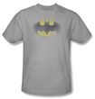 Batman T-Shirt - Faded Logo Adult Heather Grey Tee