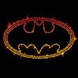 Batman T-Shirt - Flame Outlined Logo Adult Black Tee