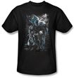 Batman T-Shirt - In The Rain Adult Black Tee