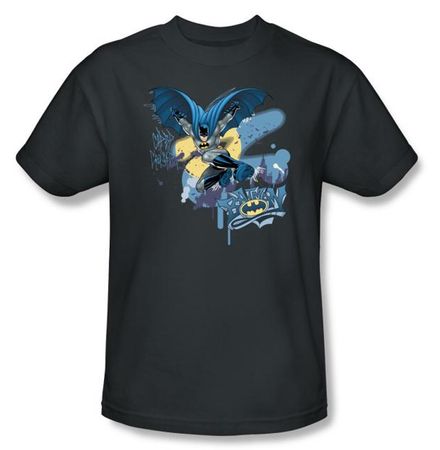 Batman T-Shirt - In To Night Adult Charcoal Tee