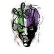 Batman T-Shirt - Joker Airbrush Adult White Tee