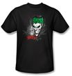 Batman T-Shirt - Joker Sprays The City Adult Black Tee