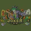 Batman T-Shirt - King Of Crazy Joker Adult Military Green Tee