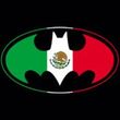 Batman T-Shirt - Mexican Flag Shield Adult Black Tee