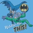 Batman T-Shirt - Riddle Me This Adult Carolina Blue Tee