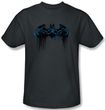 Batman T-Shirt - Run Away Adult Charcoal Gray Tee