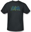 Batman T-Shirt - Sketch Logo Adult Charcoal Tee