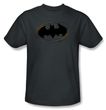 Batman T-Shirt - Spray Paint Logo Adult Charcoal Tee