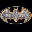 Batman T-Shirt - Steel Fire Shield Adult Black Tee