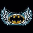 Batman T-Shirt - Steel Wings Logo Adult Black Tee