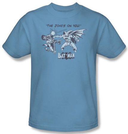 Batman T-Shirt - The Joke's On You Adult Carolina Blue Tee