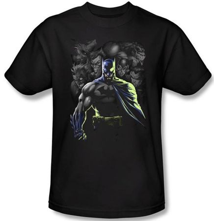 Batman T-Shirt - Villains Unleashed Adult Black Tee