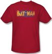 Batman T-Shirt - Vintage Logo Adult Red Tee