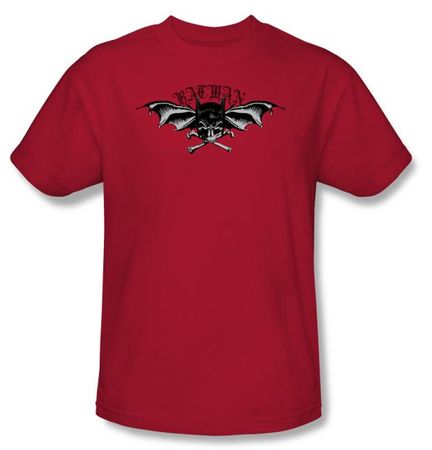 Batman T-Shirt - Wings Of Wrath Adult Red Tee