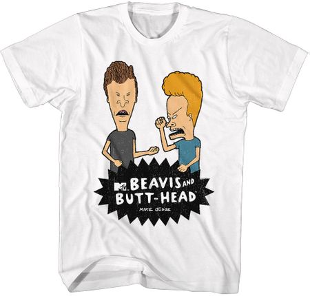 Beavis and Butthead Adult T-shirt - White