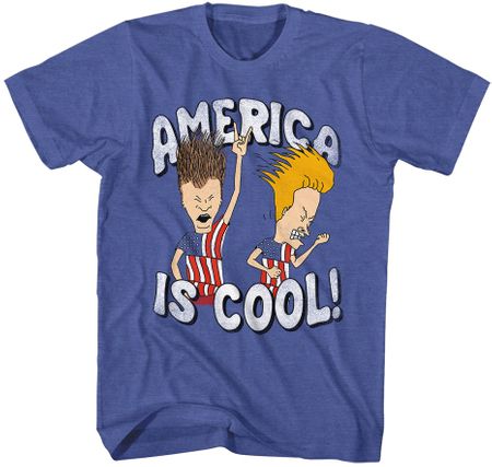 Beavis and Butthead America is Cool Adult T-shirt - Royal Blue