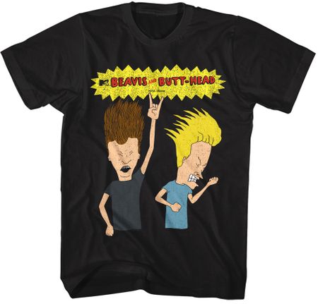 Beavis and Butthead Rockin Out Adult T-shirt