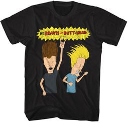 Beavis and Butthead Rockin Out Adult T-shirt Beavis and Butthead Rockin Out Adult T-shirt