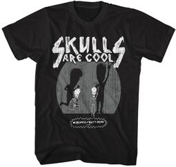 Beavis and Butthead Skulls Are Cool Adult T-shirt Beavis and Butthead Skulls Are Cool Adult T-shirt