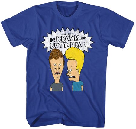 Beavis and Butthead THE BOYS Adult T-shirt - Royal Blue