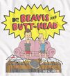 Beavis and Butthead Watching TV Adult T-shirt - White