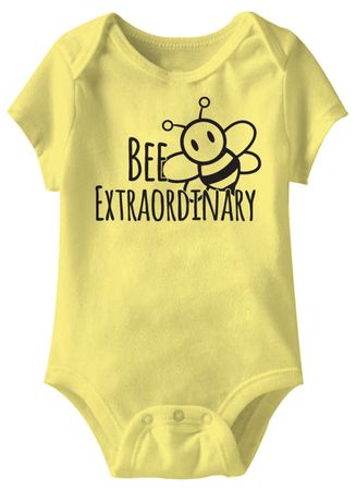Bee Extraordinary Funny Baby Romper Yellow Infant Babies Creeper