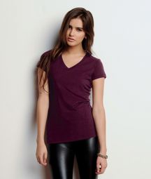 Bella Ladies V-Neck Shirt 100% Cotton Short Sleeve Tee T-Shirt