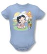 Betty Boop Baby Romper Infant Creeper Blue Butterflies Light Blue