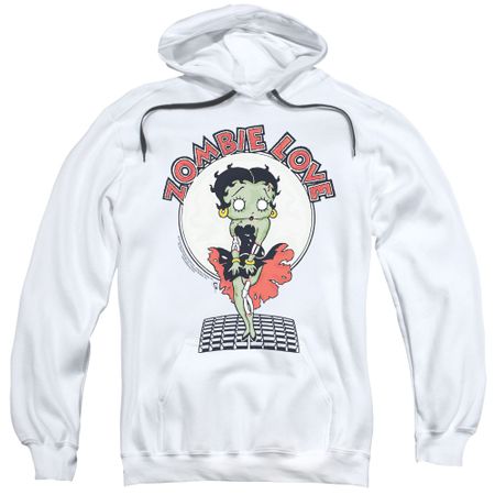 Betty Boop Hoodie Breezy Zombie Love White Sweatshirt Hoody