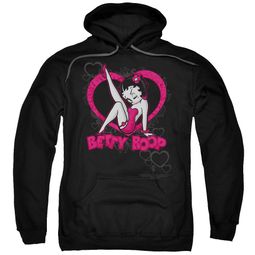 Betty Boop Hoodie Scrolling Hearts Black Sweatshirt Hoody Betty Boop Hoodie Scrolling Hearts Black Sweatshirt Hoody