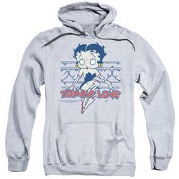 Betty Boop Hoodie Zombie Pinup Athletic Heather Sweatshirt Hoody