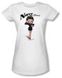 Betty Boop Juniors Navy Boop White Tee