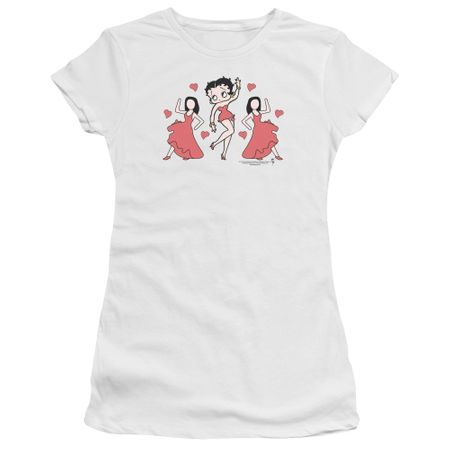 Betty Boop Juniors Shirt BB Dance White T-Shirt