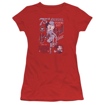 Betty Boop Juniors Shirt Boop Ball Red T-Shirt