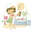 Betty Boop Juniors Shirt Hot In Hawaii White T-shirt