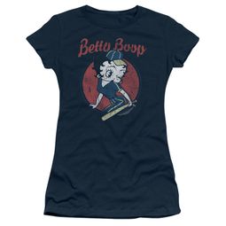 Betty Boop Juniors Shirt Team Boop Navy Blue T-Shirt Betty Boop Juniors Shirt Team Boop Navy Blue T-Shirt