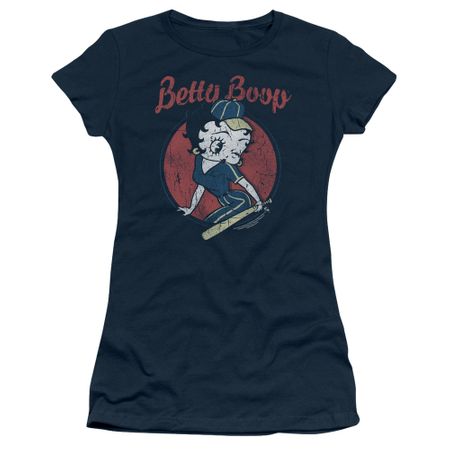 Betty Boop Juniors Shirt Team Boop Navy Blue T-Shirt