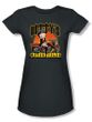 Betty Boop Juniors T-shirt Betty's Motorcycles Charcoal Tee