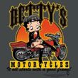 Betty Boop Juniors T-shirt Betty's Motorcycles Charcoal Tee